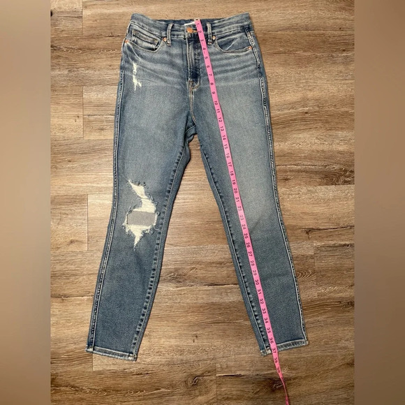 Good American Good Curve Blue Jeans Distressed Women's Size 6/28 - Picture 6 of 7